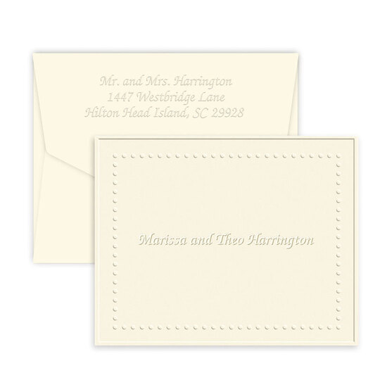 Embossed Dotty Folded Note Cards
